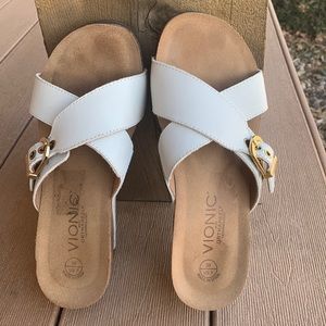 Vionic white sandals.